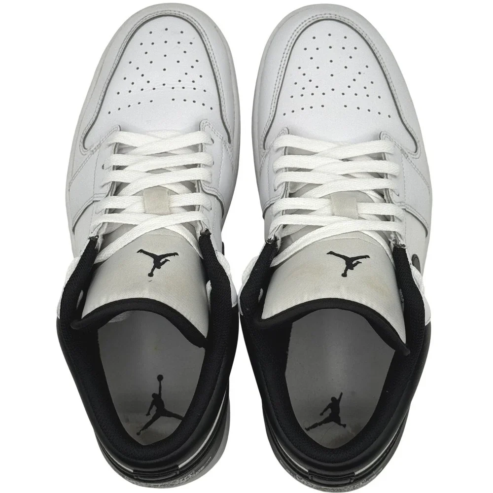 Nike Air Jordan 1 Low Men's Size 12 White Black Reverse Panda 553558-132 Retro